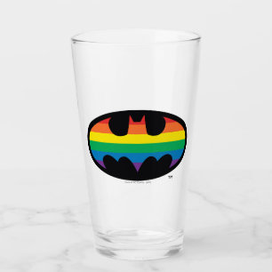 Batman Rainbow Logotyp Glaskopp