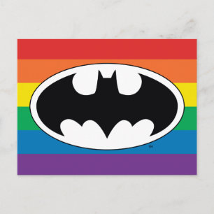 Batman Rainbow Logotyp Inbjudan Vykort