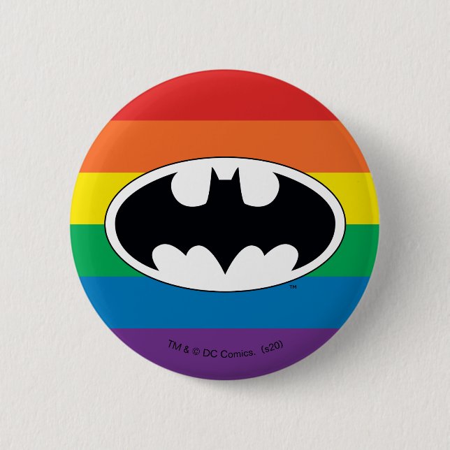Batman Rainbow Logotyp Knapp (Framsida)