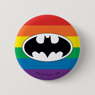 Batman Rainbow Logotyp Knapp