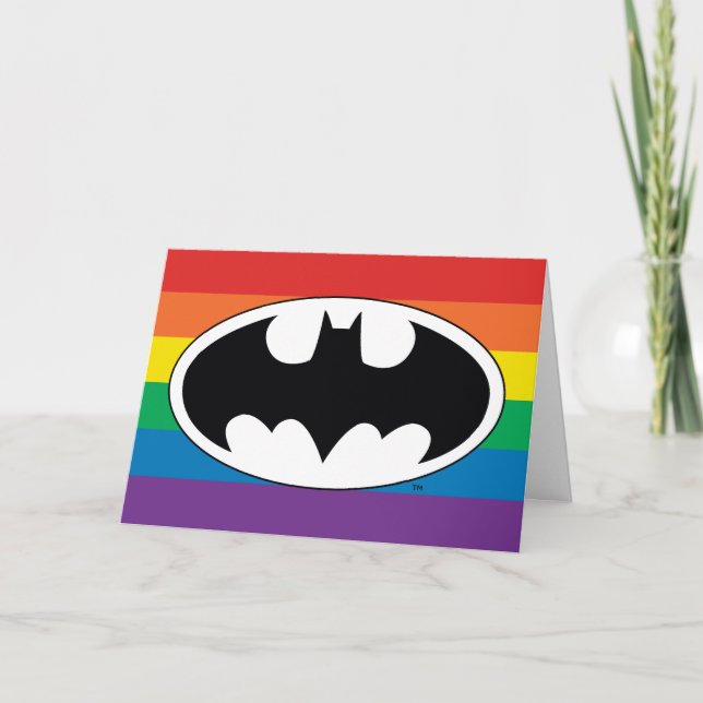 Batman Rainbow Logotyp Kort (Framsida)