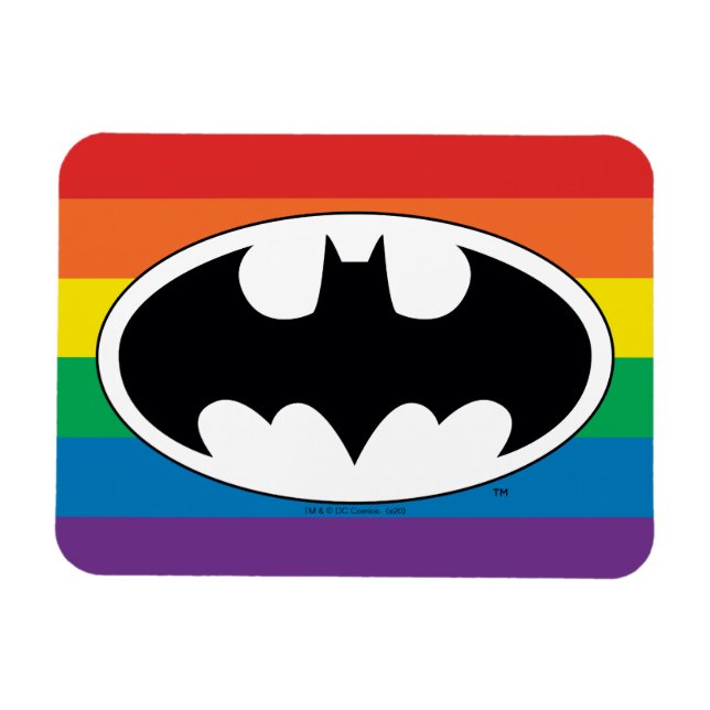 Batman Rainbow Logotyp Magnet (Horisontell)