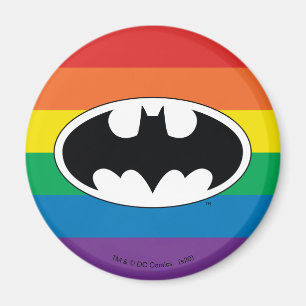 Batman Rainbow Logotyp Magnet