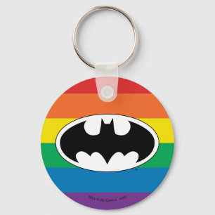 Batman Rainbow Logotyp Nyckelring