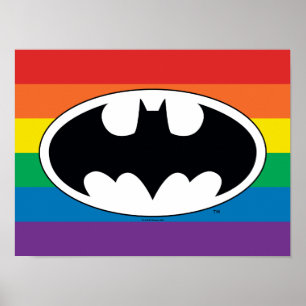 Batman Rainbow Logotyp Poster