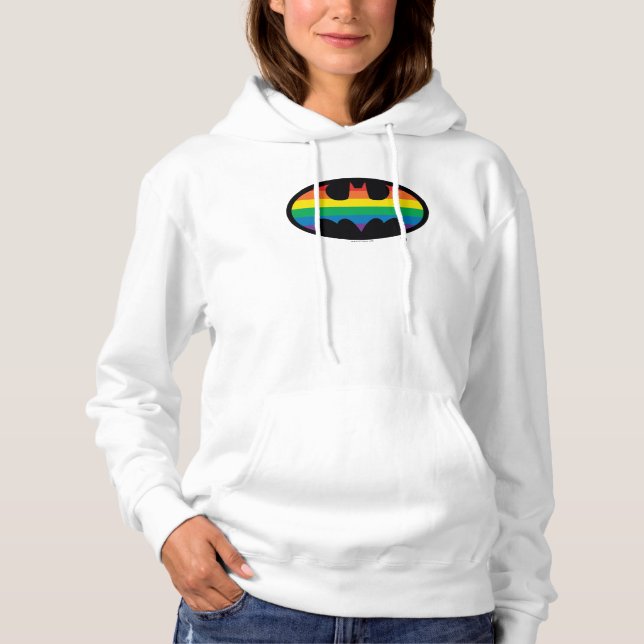 Batman Rainbow Logotyp T Shirt (Framsida)