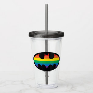 Batman Rainbow Logotyp Take Away Mugg