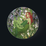 Batman Rebirth Poison Ivy Cover Illustration Knapp<br><div class="desc">Poison Ivy lounges in her garden of thorny vines and wisteria. Relax with a Poison Ivy fleece blanket,  journal in your custom Poison Ivy notebook,  or grab on many other personalized Zazzle products perfect for gifting or treating yourself!</div>