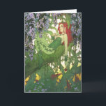Batman Rebirth Poison Ivy Cover Illustration Kort<br><div class="desc">Poison Ivy lounges in her garden of thorny vines and wisteria. Relax with a Poison Ivy fleece blanket,  journal in your custom Poison Ivy notebook,  or grab on many other personalized Zazzle products perfect for gifting or treating yourself!</div>