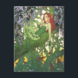 Batman Rebirth Poison Ivy Cover Illustration Vykort<br><div class="desc">Poison Ivy lounges in her garden of thorny vines and wisteria. Relax with a Poison Ivy fleece blanket,  journal in your custom Poison Ivy notebook,  or grab on many other personalized Zazzle products perfect for gifting or treating yourself!</div>