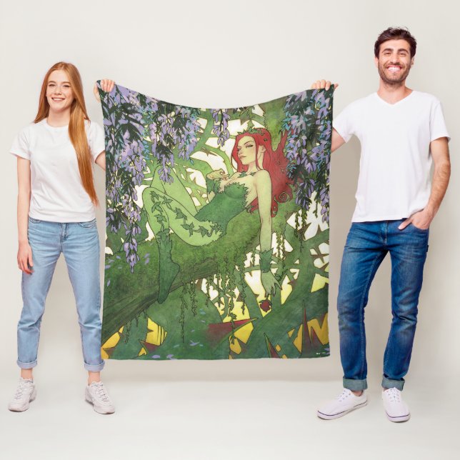 Batman Rebirth Poison Ivy Omslagsillustration Fleecefilt (På plats)