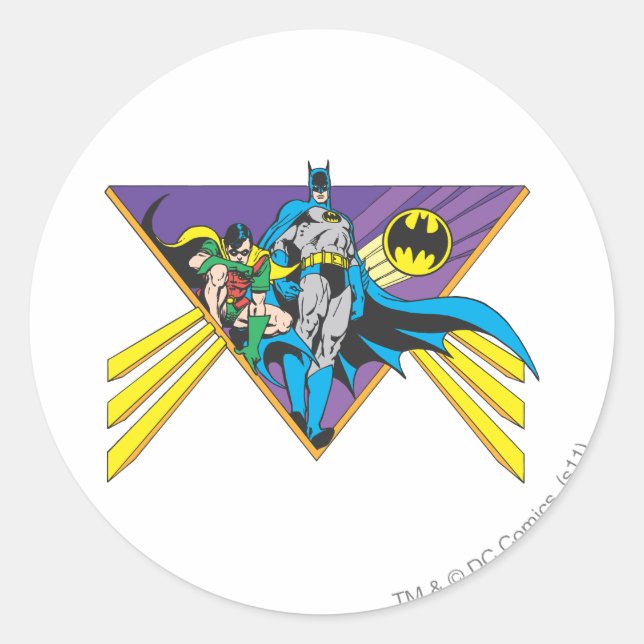 Batman & Robin 2 Runt Klistermärke (Framsida)