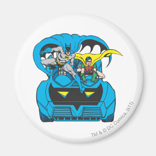 Batman & Robin Ride BatMobile Magnet