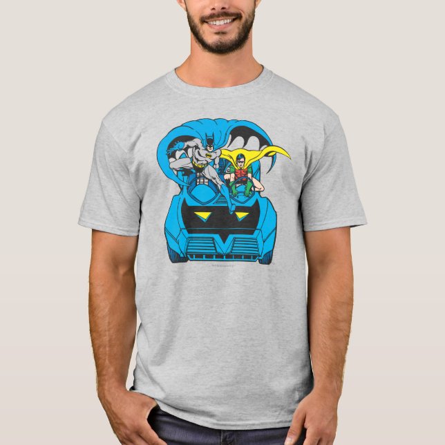Batman & Robin Ride BatMobile T-shirt (Framsida)