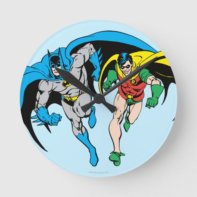 Batman & Robin Rund Klocka (Framsida)
