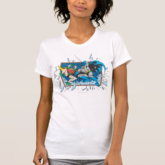 Batman & Robin Shatter Window Tee Shirt (Framsida)