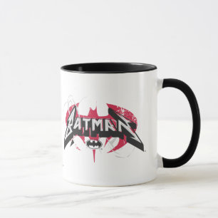 Batman Röd och svart Logotyp Mugg