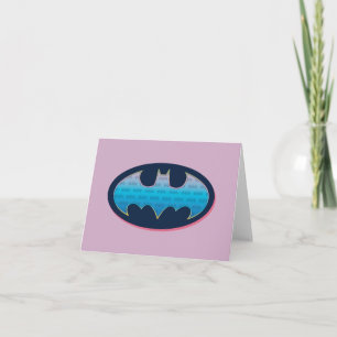 Batman   Rosa & Blått Symbol Anteckningskort