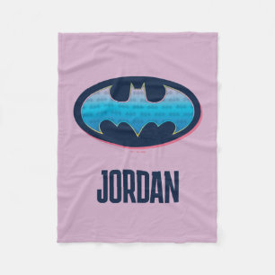 Batman Rosa och blå symbol Fleecefilt
