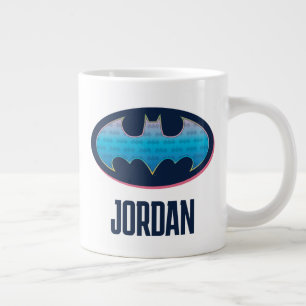 Batman Rosa och blå symbol Jumbo Mugg