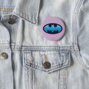 Batman Rosa och blå symbol Knapp