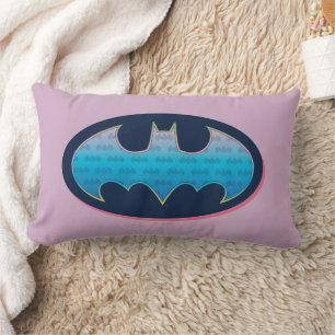 Batman Rosa och blå symbol Lumbarkudde