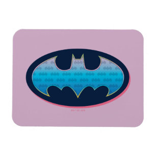 Batman Rosa och blå symbol Magnet
