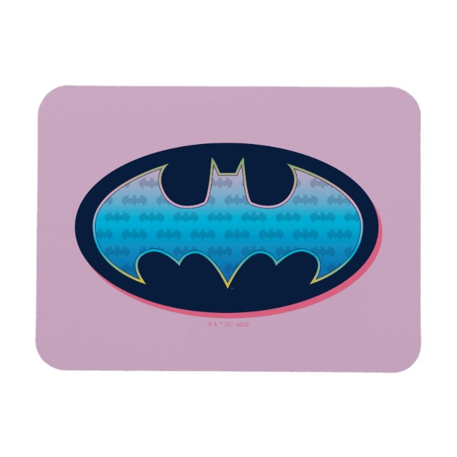Batman | Rosa och blå symbol Magnet (Horisontell)