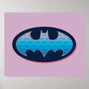 Batman Rosa och blå symbol Poster