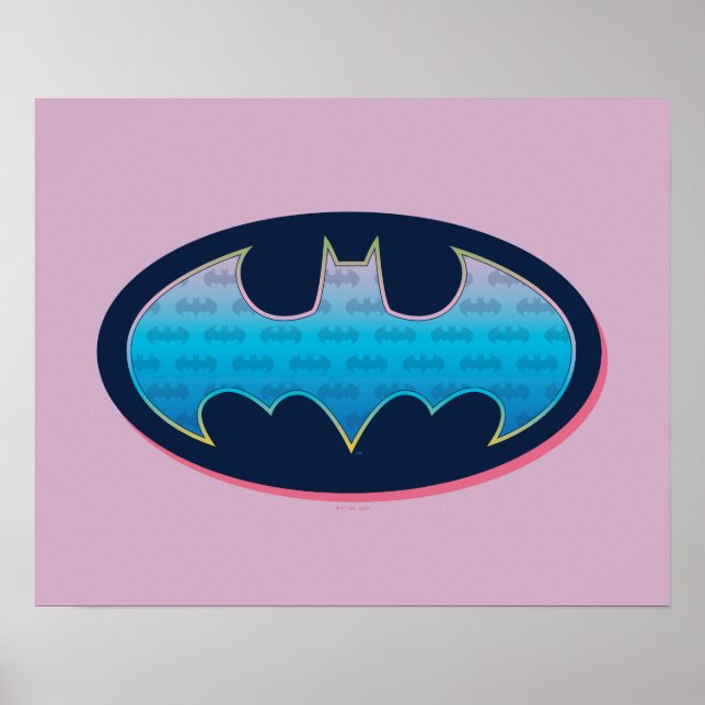 Batman | Rosa och blå symbol Poster (Framsidan)