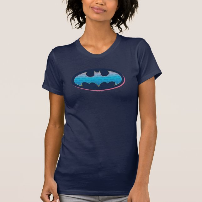 Batman | Rosa och blå symbol T Shirt (Framsida)