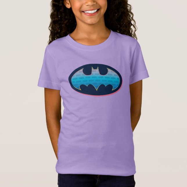 Batman | Rosa och blå symbol T Shirt (Framsida)