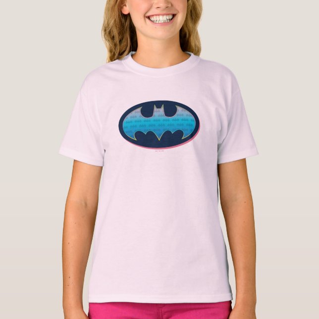 Batman | Rosa och blå symbol T Shirt (Framsida)