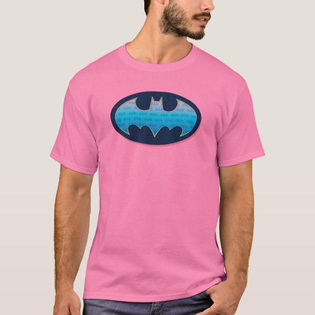 Batman | Rosa och blå symbol T Shirt (Framsida)