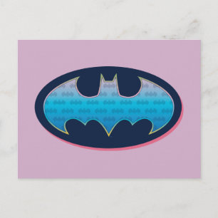 Batman Rosa och blå symbol Vykort