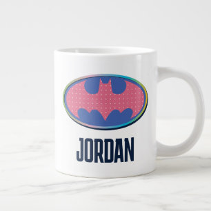 Batman Rosa Polka Dot Logotyp Jumbo Mugg