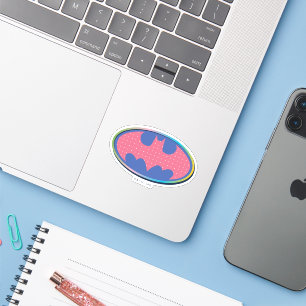 Batman   Rosa Polka Dot Logotyp Klistermärken