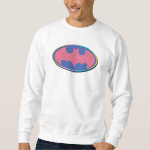 Batman   Rosa Polka Dot Logotyp Lång Ärmad Tröja