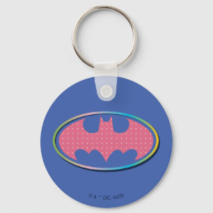 Batman Rosa Polka Dot Logotyp Nyckelring