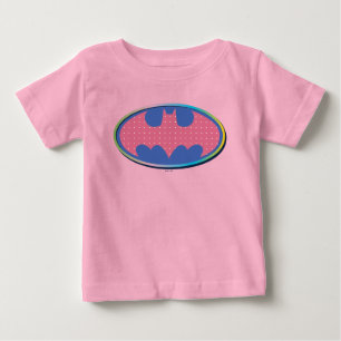 Batman   Rosa Polka Dot Logotyp T Shirt