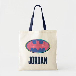 Batman   Rosa Polka Dot Logotyp Tygkasse