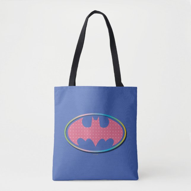 Batman | Rosa Polka Dot Logotyp Tygkasse (Framsida)