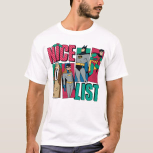 Batman Santa Nice-listan över Heroes Tee Shirt