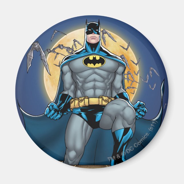 Batman Scenes - Måne Front View Magnet (Framsidan)