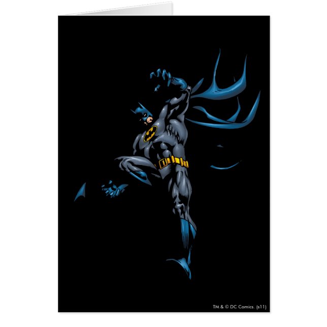Batman släpper ner hälsningskort (Framsidan)