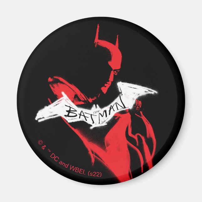 Batman Spraycolor-konturen Magnet (Framsidan)