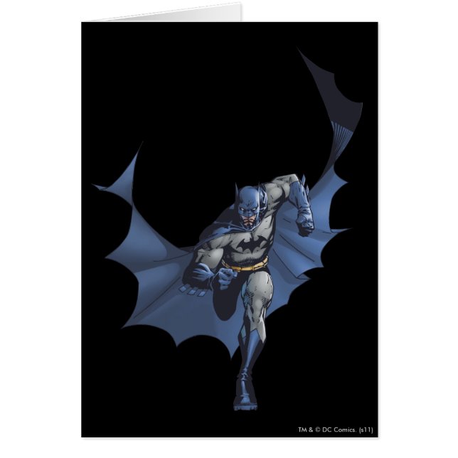 Batman springa med flyg hälsningskort (Framsidan)