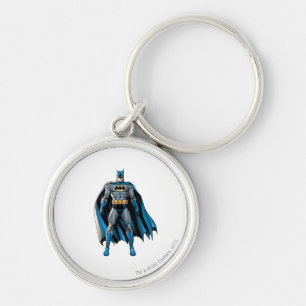 Batman Stands Up Rund Silverfärgad Nyckelring