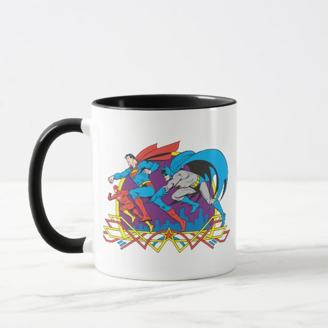 Batman + Superman + Flash Mugg (Vänster)