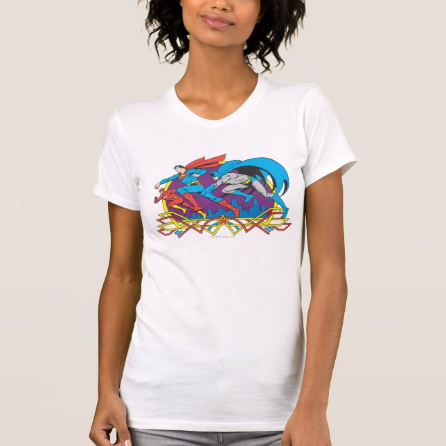 Batman + Superman + Flash T-shirt (Framsida)